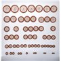 58 Tampons Soundman® pour Saxophone Ténor - Lot Universel - Peau de Mouton - 58 pièces Saxophone Résonateurs en Métal