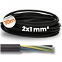 Lapp 1600251 H05RN-F 2 x 1 mm² - Câble en caoutchouc flexible - Résistant aux UV - Robuste - Sans conducteur de protection - Pou