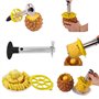 Trancheuse de Fruits Multifonctions - Watermelon Slicer - Ananas Eplucheur - Coupe Avocat 3 en 1 Éplucheur Skinner - Orange-Eplu