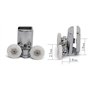 Alliage Twin pour porte de douche Rouleaux coureurs de – Lot de 4 – supérieur et inférieur (2top + 2bottom) (23MM)