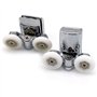Alliage Twin pour porte de douche Rouleaux coureurs de – Lot de 4 – supérieur et inférieur (2top + 2bottom) (23MM)