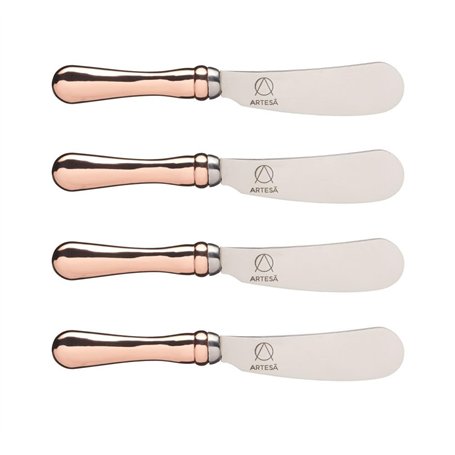 Artesà Ensemble de couteaux à beurre avec poignées en or rose