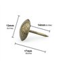 Yasorn Clous Tapissier Laiton Cuivre Meubles Décoratifs 14mm DIY Clous 100pcs