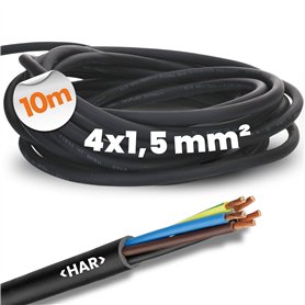 10 mètres Lapp 16001233 Câble en caoutchouc H07RN-F 4x1