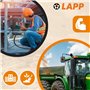10 mètres Lapp 16001233 Câble en caoutchouc H07RN-F 4x1,5 mm² avec conducteur de protection I Câble résistant aux UV pour l'exté