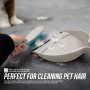 Ensemble Pelle et Brosse en Caoutchouc Pour Enlever les Poils d'Animaux | 22 cm de Large | Brosse à Poils Doux Pour Tapis | Idéa