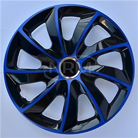 Lot de 4 enjoliveurs STIG Extra Noir/Bleu 13"
