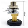 Lot de 8 roulettes partielles pour porte de douche - 25 mm de diamètre