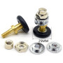 Lot de 8 roulettes partielles pour porte de douche - 25 mm de diamètre