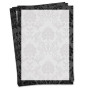 Set de papier à lettres ornements I 50 feuilles papier à motif en DIN A4 I noir blanc I cadre I élégant pour mariage anniversair