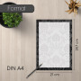 Set de papier à lettres ornements I 50 feuilles papier à motif en DIN A4 I noir blanc I cadre I élégant pour mariage anniversair