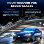 VALEO Silencio Essuie-glace - VF902 - Kit de Balais d'Essuie-glace 550 mm / 500 mm Plats d'Origine de Haute performance, Visibil