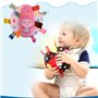 Inchant Cadeau de Bébé Fille Doux en Peluche Balle Bell éducatifs en Peluche Crécelle Hochet Boule Sensorielle Jouets pour Enfan