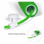 Corde à sauter fitness Jump Rope - Roulement à billes - Avec pochette - Longueur réglable - Pour adultes et enfants, vert