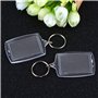 Sumind (50 Pièces Porte-Clés pour Insérer Photo Acrylique Porte-Clés Vierges Porte-Clés Vide Porte-Clés Cadre Claire Taille de l