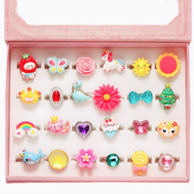 PinkSheep Anneaux bijoux pour petites filles Aspiree dans une boîte