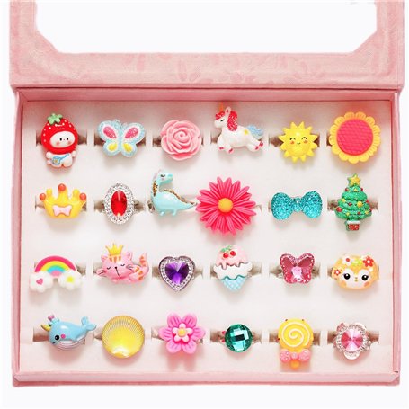 PinkSheep Anneaux bijoux pour petites filles Aspiree dans une boîte