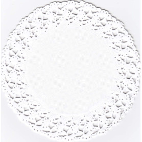 TAMLED Napperons Ronds 24 cm 250 pièces Blanc