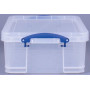 Really Useful Box Lot de 3 boîtes de rangement pour 93 CD/ 44 DVD -Transparent - 18 l - 480 x 390 x 200 mm