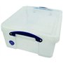 Really Useful Box Lot de 3 boîtes de rangement pour 93 CD/ 44 DVD -Transparent - 18 l - 480 x 390 x 200 mm