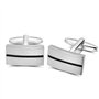 Mr.Van Boutons De Manchette Rayures Simple Hommes, Géométrique Forme Métal Plaqué Rhodium pour Chemise Business Mariage Ou comme