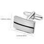 Mr.Van Boutons De Manchette Rayures Simple Hommes, Géométrique Forme Métal Plaqué Rhodium pour Chemise Business Mariage Ou comme