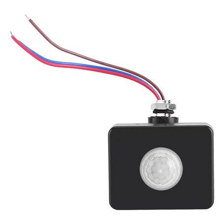 Yosoo Capteur de Mouvement Détecteur Infrarouge extérieur de Corps Humain PIR Système d'alerte de Commutation Murale Noir 110V-2