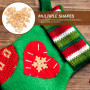 100pièces Lot De Boutons Bois Naturel Pour Noël Embellissements Artisanaux Pour Scrapbooking Et Décoration Créative