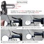 Bonnoeuvre Aikrituire Paire de Rétroviseurs 7/8" 22mm Guidon Latéraux Miroirs pour Sport Moto Scooter
