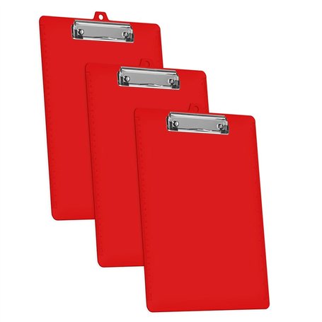 Acrimet Lot de 3 Porte-blocs Format Lettre A4 (34 x 24 cm) avec Pince à Profil Bas et Règles Latérales