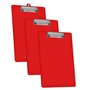 Acrimet Lot de 3 Porte-blocs Format Lettre A4 (34 x 24 cm) avec Pince à Profil Bas et Règles Latérales