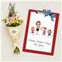 Acrimet Lot de 3 Porte-blocs Format Lettre A4 (34 x 24 cm) avec Pince à Profil Bas et Règles Latérales, Plastique Résistant pour