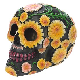 Puckator Crâne de Décoration-Jour des Morts à Motif Fleuri