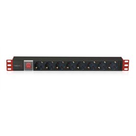 Techly I-Case STRIP-81UD unité de Distribution d'énergie 8 Sortie(s) CA 1U Aluminium