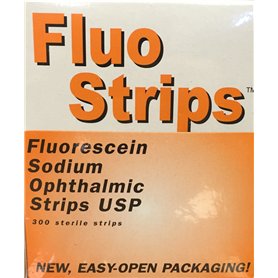 300 Bandelettes Fluo Bandelettes Ophtalmiques Colorées de 1 mg de Fluorescéine Sodique U.S.P Bio Glo Fluorets