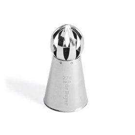 De Buyer - Douille russe à fleur en inox - Larges stries - En Inox