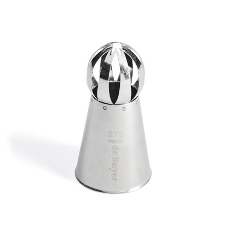 De Buyer - Douille russe à fleur en inox - Larges stries - En Inox