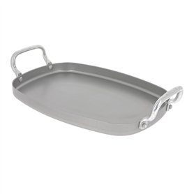 De Buyer - Plancha lisse rectangulaire en tôle d'acier MINERAL B - 38 x 26 cm - Fabriquée en France