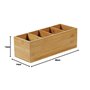 Kesper 70850 - Range-couverts avec 4 compartiments - En bambou certifié FSC