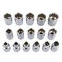 XZN Lot de 16 douilles Torx à 12 pans 8-24 mm pour l'extérieur