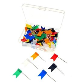 JZK 100 x Punaises Carte à tête Drapeau bannière