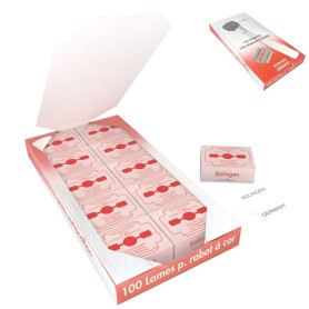 SCHWERTKRONE® Lame Pieds Pédicure 100 Pièce [SOLINGEN ACIER INOCYDABLE] - Lame pour Corne Pied Professionnel - Lames de Rabot à