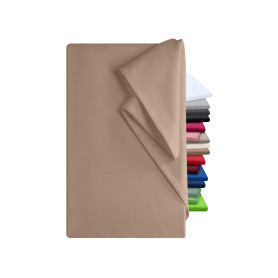 Draps plats - 100 % coton - 5 couleurs - 3 tailles différentes - Linge de maison sans élastique en caoutchouc