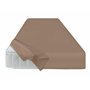Draps plats - 100 % coton - 5 couleurs - 3 tailles différentes - Linge de maison sans élastique en caoutchouc, sable, ca. 180 x 