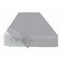 Draps plats - 100 % coton - 5 couleurs - 3 tailles différentes - Linge de maison sans élastique en caoutchouc, silber, ca. 150 x