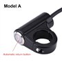 Qiilu 22mm Moto Guidon Mont Commutateur Bouton Poussoir Phare de Frein Brouillard Feux ON/OFF (Bouton de Retour Automatique)