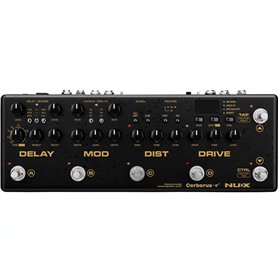 NUX Cerberus Pédale d'effet multifonction pour guitare avec routage intérieur Chargeur infrarouge Analogique Overdrive Distortio