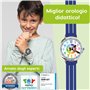 garçon. Time Teacher Analogique avec Exercices. Facile d’Apprendre à Lire l’Heure