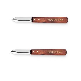 Lot de 2 Eplucheur Nogent 1 Tranchant Bois 3 etoile - Cuisine France Inox Legume - 001