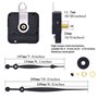 Pièces de Rechange de Mouvement d'Horloge de Quartz de Couple Élevé avec de Longues Mains et Cintre de Bêche de 208 mm/ 8,2 Pouc
